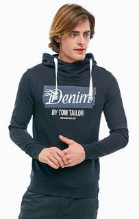 Синяя толстовка с капюшоном Tom Tailor Denim