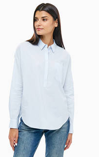 Хлопковая блуза синего цвета Scotch&;Soda