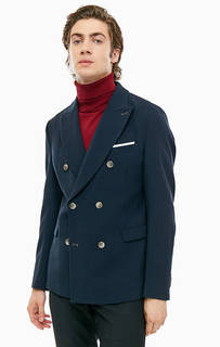 Однотонный двубортный пиджак с карманами Cinque