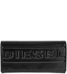 Черный кошелек из натуральной кожи Diesel