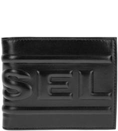 Черное портмоне из натуральной кожи Diesel