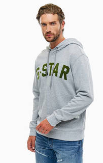 Серая толстовка с фактурным принтом G Star Raw