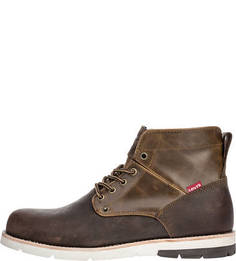 Коричневые кожаные ботинки Jax Levis