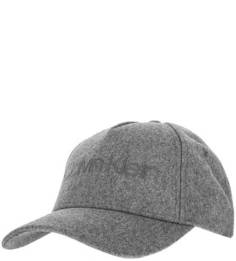 Серая бейсболка с высоким содержанием шерсти Calvin Klein