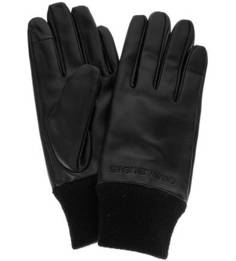 Кожаные перчатки черного цвета Calvin Klein