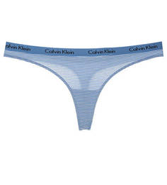 Хлопковые трусы-стринги в полоску Calvin Klein