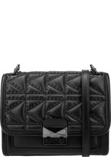 Черная стеганая сумка из натуральной кожи Karl Lagerfeld
