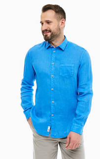 Льняная рубашка с нагрудным карманом Gaudi