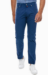 Зауженные брюки синего цвета из хлопка Pierre Cardin