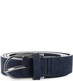 Синий ремень из натуральной кожи Marc Opolo