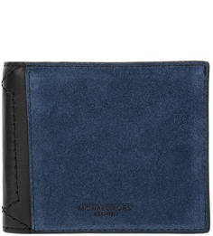 Замшевое портмоне синего цвета Henry Michael Kors