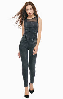 Серый джинсовый комбинезон с брюками Liu Jo