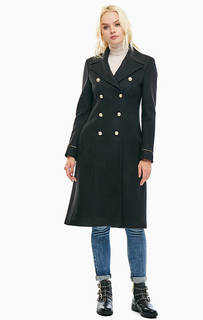 Двубортное пальто черного цвета Liu Jo