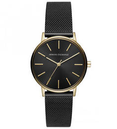 Часы с черным металлическим браслетом Lola Armani Exchange