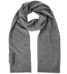 Серый шарф с логотипом бренда Trussardi Jeans