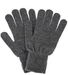 Трикотажные вязаные перчатки серого цвета Trussardi Jeans