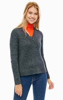 Свитер серого цвета с треугольным вырезом Calvin Klein