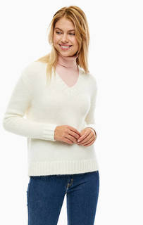 Свитер молочного цвета с треугольным вырезом Calvin Klein