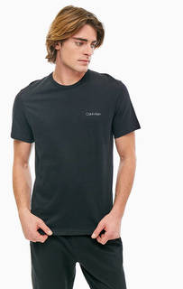 Черная домашняя футболка из хлопка Calvin Klein