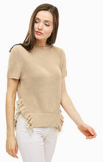 Джемпер из хлопка с разрезами по бокам Twinset Simona Barbieri