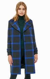 Пальто в клетку с высоким содержание шерсти Armani Exchange