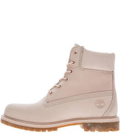 Ботинки розового цвета из нубука Timberland