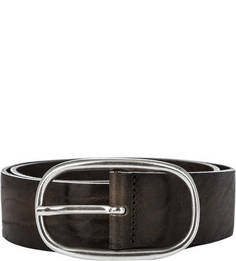 Широкий кожаный ремень коричневого цвета Marc Opolo