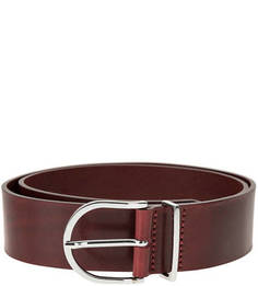 Бордовый ремень из натуральной кожи Marc Opolo