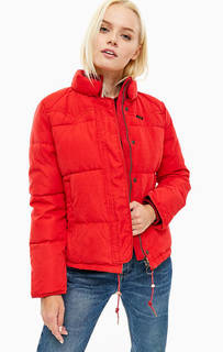 Красная куртка на молнии и кнопках с карманами Lee