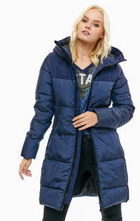 Удлиненная синяя куртка с капюшоном G Star Raw