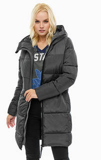 Удлиненная серая куртка с капюшоном G Star Raw