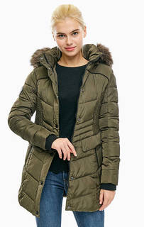 Удлиненная куртка цвета хаки с капюшоном Superdry