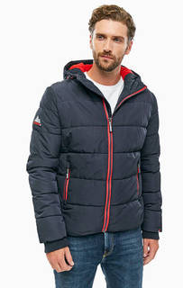 Синяя куртка с капюшоном Superdry