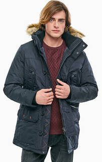 Удлиненная куртка синего цвета TOM Tailor