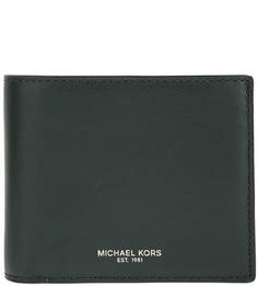 Зеленое кожаное портмоне Henry Michael Kors