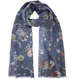 Полушерстяной палантин с цветочным принтом Fraas