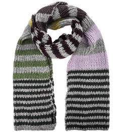 Вязаный трикотажный шарф в полоску Fraas