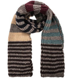 Вязаный трикотажный шарф в полоску Fraas