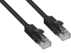 Сетевой кабель Greenconnect UTP 24AWG cat.6 RJ45 T568B 0.5m Black GCR-LNC606-0.5m