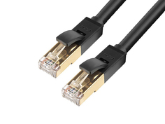 Сетевой кабель Greenconnect PROF FTP 28AWG cat.7 RJ45 0.3m Black GCR-LNC701-0.3m