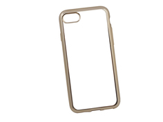 Аксессуар Чехол Liberty Project Silicone для APPLE iPhone 8 / 7 TPU Transparent Gold-Chrome frame 0L-00029645