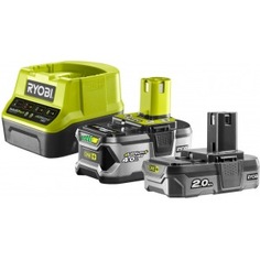 Аккумуляторы ryobi one+ rc18120-242 (18 в; 4.0 а*ч + 2.0 a*ч; li-ion) + зарядное устройство rc18120