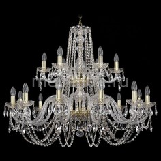 Подвесная люстра 1402/12+6/360-80/2d/G Bohemia Ivele Crystal