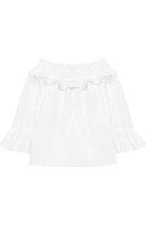 Хлопковая блуза с открытыми плечами Polo Ralph Lauren