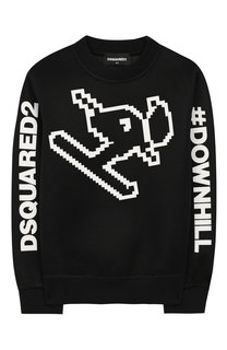 Свитшот с фактурной отделкой Dsquared2