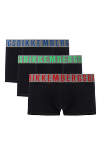Комплект из трех хлопковых боксеров с широкой резинкой Dirk Bikkembergs
