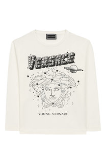 Хлопковый лонгслив с принтом Young Versace