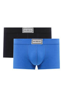 Комплект из двух хлопковых боксеров с широкой резинкой Dirk Bikkembergs