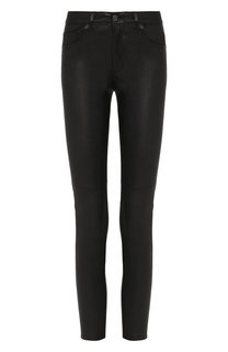 Кожаные брюки прямого кроя Current/Elliott