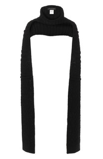 Шерстяной шарф с воротником-стойкой Yohji Yamamoto
